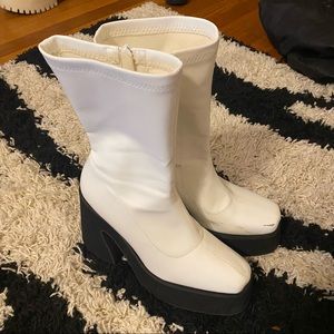 Koi Footwear Platform White Sock Boot
